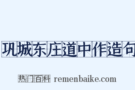 巩城东庄道中作造句是什么意思的图片